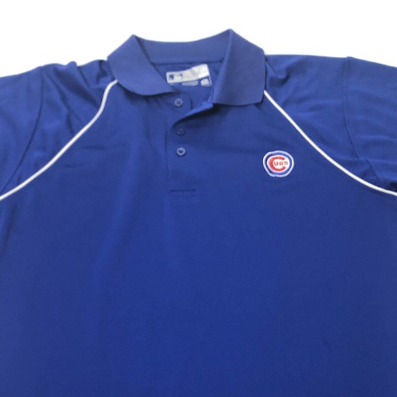 Men’s Size Medium MLB Chicago Cubs True Fan Short Sleeve Baseball Polo Shirt - Picture 11 of 11